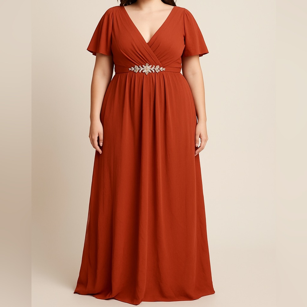 Brand new with tags Maxi Orange Dress size 14